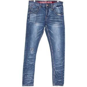 Smugglers Moon Speakeasy & Treadcarefully Distressed Denim Jeans 32x32 Slim Fit